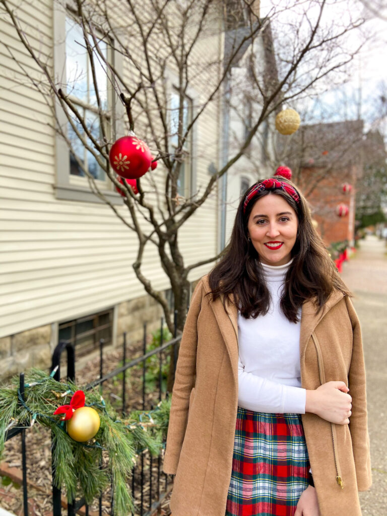 This Christmas, wear a classic holiday staple: red and green tartan