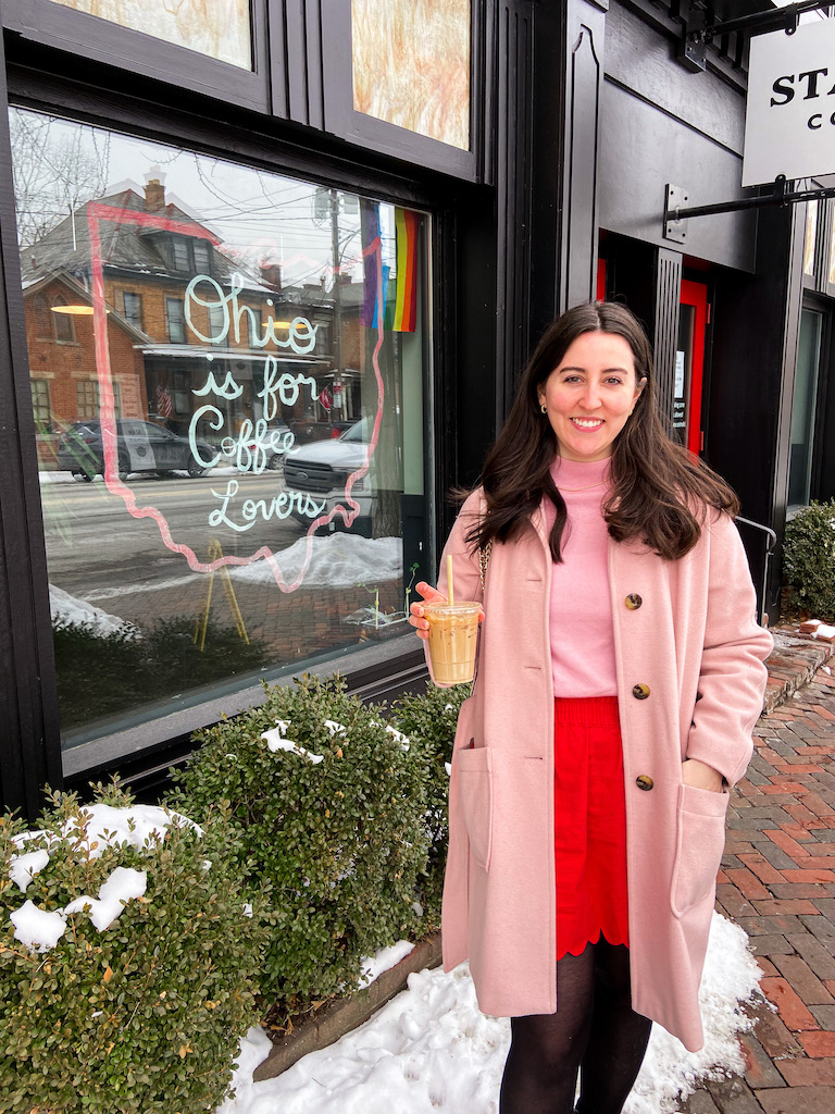 Valentine's Day 2021 and Week of Pink Recap. Image description: Ohio is for coffee lovers. 